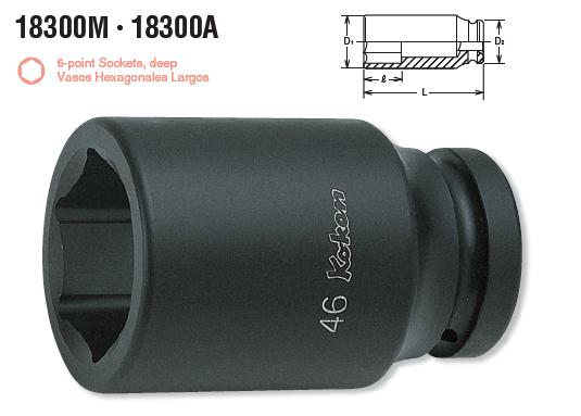 18300m-image Đầu khẩu Koken, khẩu Koken 1 inch, đầu khẩu dùng cho súng 1 inch, 18300M Koken