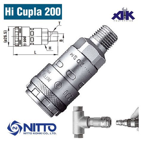 200-20sm-image-1-1 Nitto 200-20SM, đầu nối nhanh Nitto Hi-Coupla, Nitto Coupla 200