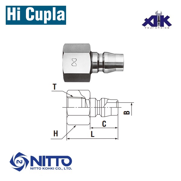 20pf-image-5 Đầu đực ren trong 3/8, Nitto 30PF
