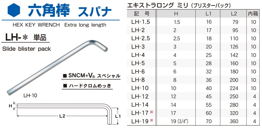 lh-eight-spec Lục giác chữ L, Eight LH, lục giác đầu lục giác, LH Eight,