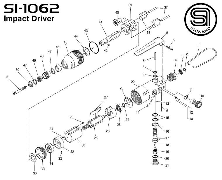 si-1062-parts Phụ tùng thay thế, súng vặn vít, Shinano SI-1062, SI-1062, phụ tùng chính hãng