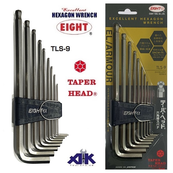 tls-9-5-1 Bộ lục giác TLS-9, bộ lục giác 9 cỡ, bộ lục giác Eight, 1.5 đến 10mm